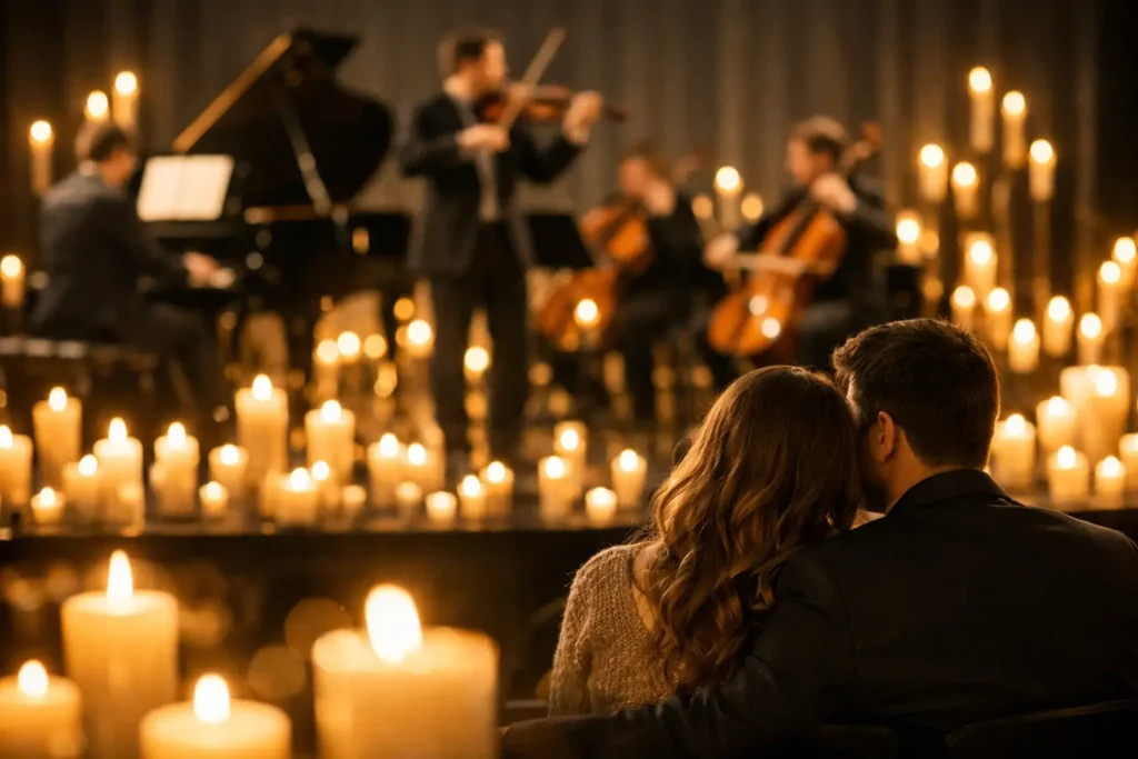 Czy koncert przy świecach warto wybrać na wieczór?